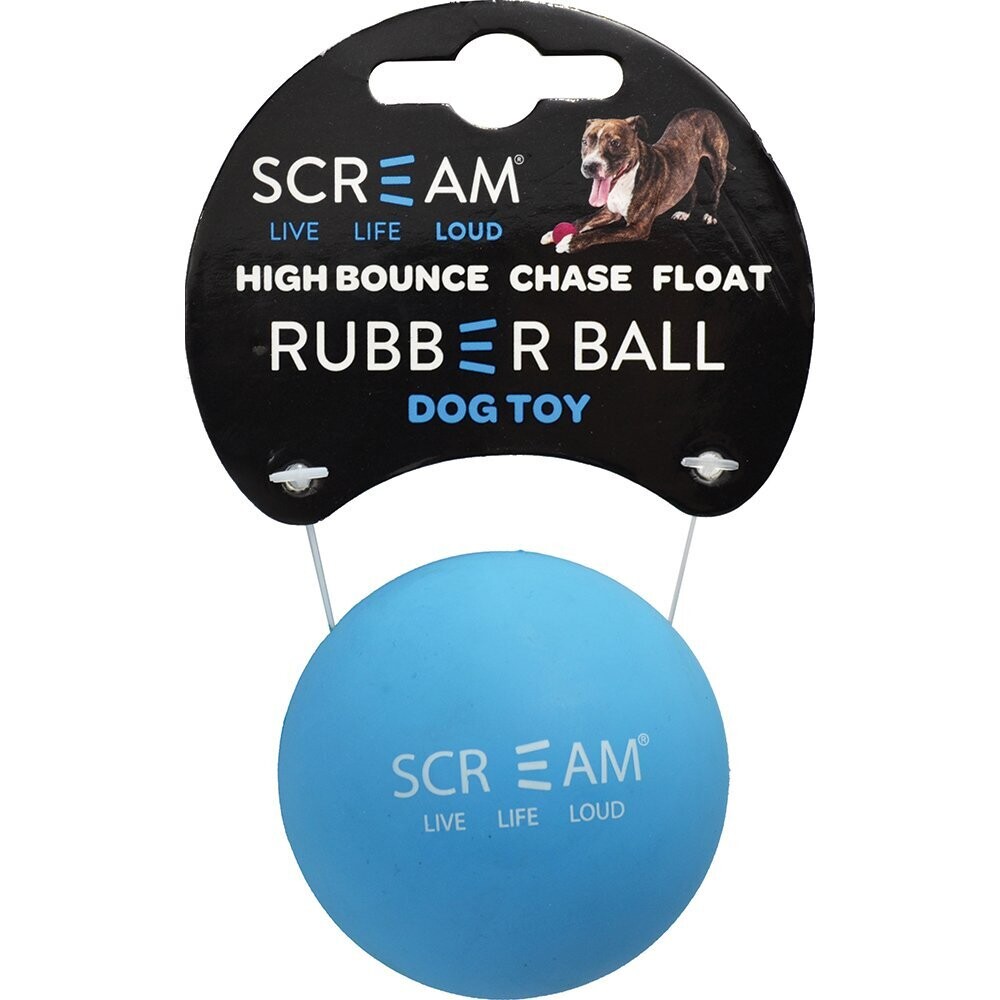 Scream RUBBER BALL DOG TOY