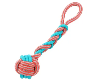 Paws &amp; Claws Stretch Fetch  Rope Knot Ball TugToy