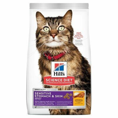 Hill's® Science Diet® Sensitive Stomach & Skin Adult Cat Food - Chicken & Rice