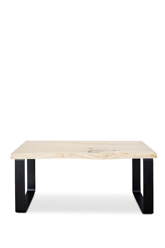 Estelle Bench Seat / Natural Edge – Black Base