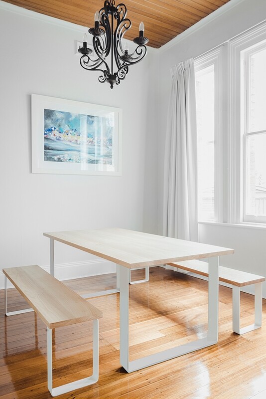 Estelle Bench Seat / Tasmanian Oak – White Base