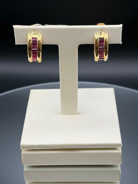 Boucle d'Oreille Rubis