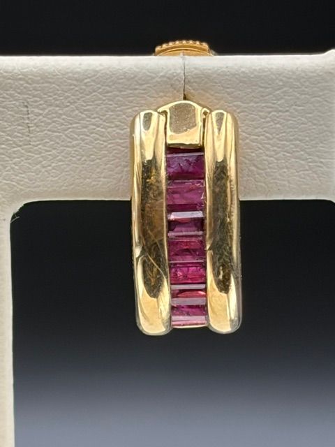 Boucle d'Oreille Rubis