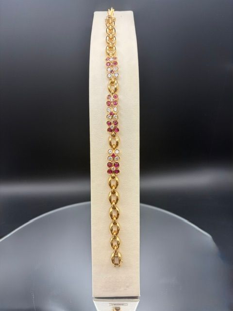 Bracelet rubis et diamants