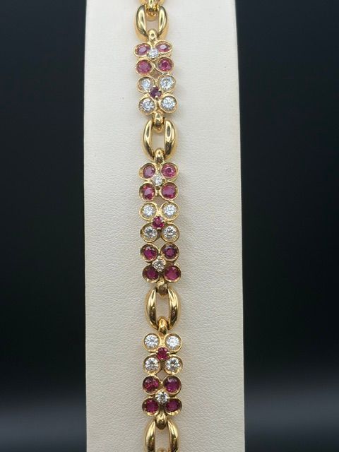 Bracelet rubis et diamants