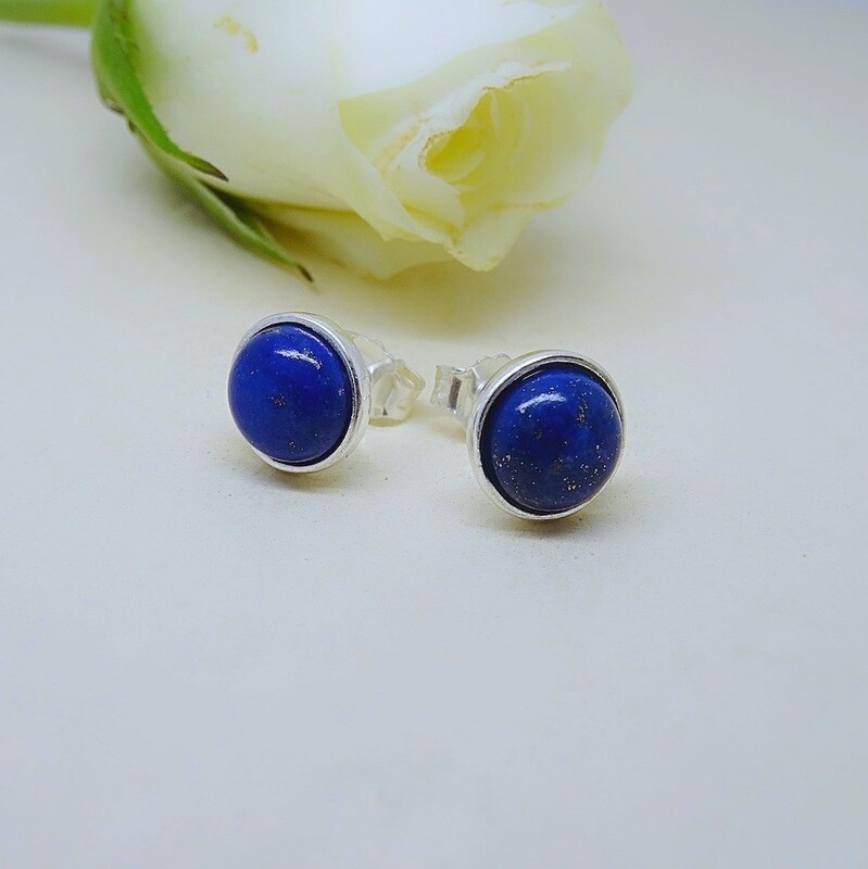 Silver ear drops - Lapis Lazuli stones Silver ear drops - Lapis Lazuli stones