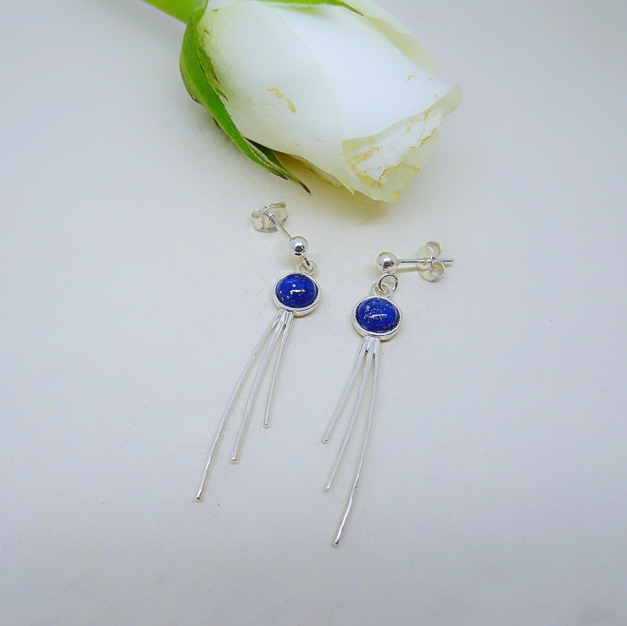 Silver earrings - Lapis Lazuli stones