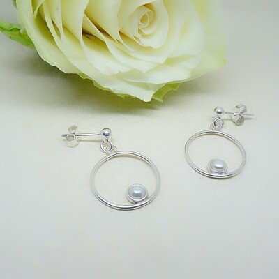 Silver earrings - Freshwater pearls