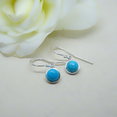 Silver earrings - Turquoise stones Silver earrings - Turquoise stones