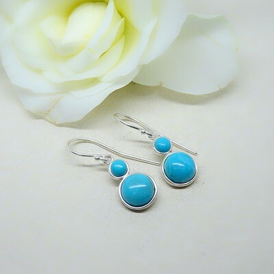 Silver earrings - Turquoise stones