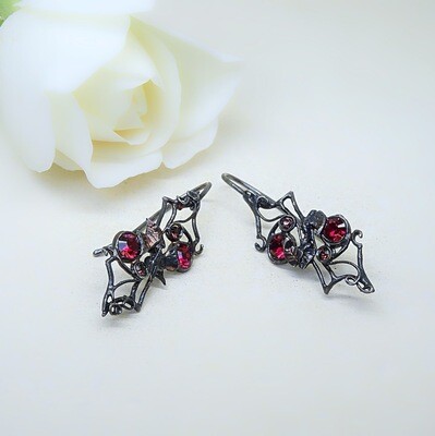 Silver earrings - Swarovski stones Silver earrings - Swarovski stones