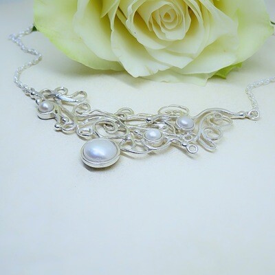 Fairytale silver necklace - Freshwater pearls Fairytale silver necklace - Freshwater pearls