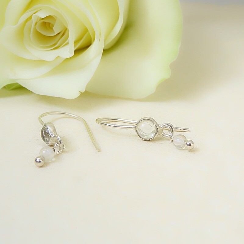 Silver earrings - Crystal stones