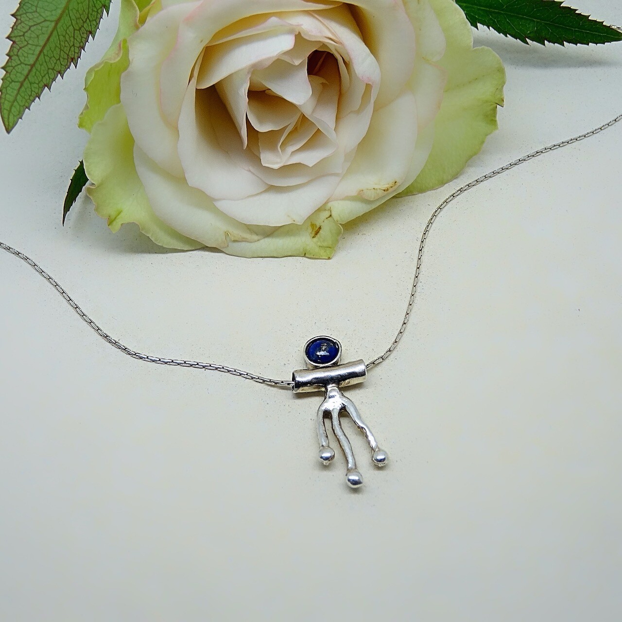 Silver pendant - Lapis Lazuli stone