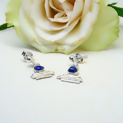 Silver earrings - Lapis Lazuli stones