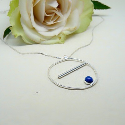 Silver pendant - Lapis Lazuli stones
