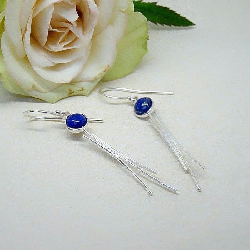 Silver earrings - Lapis Lazuli stones