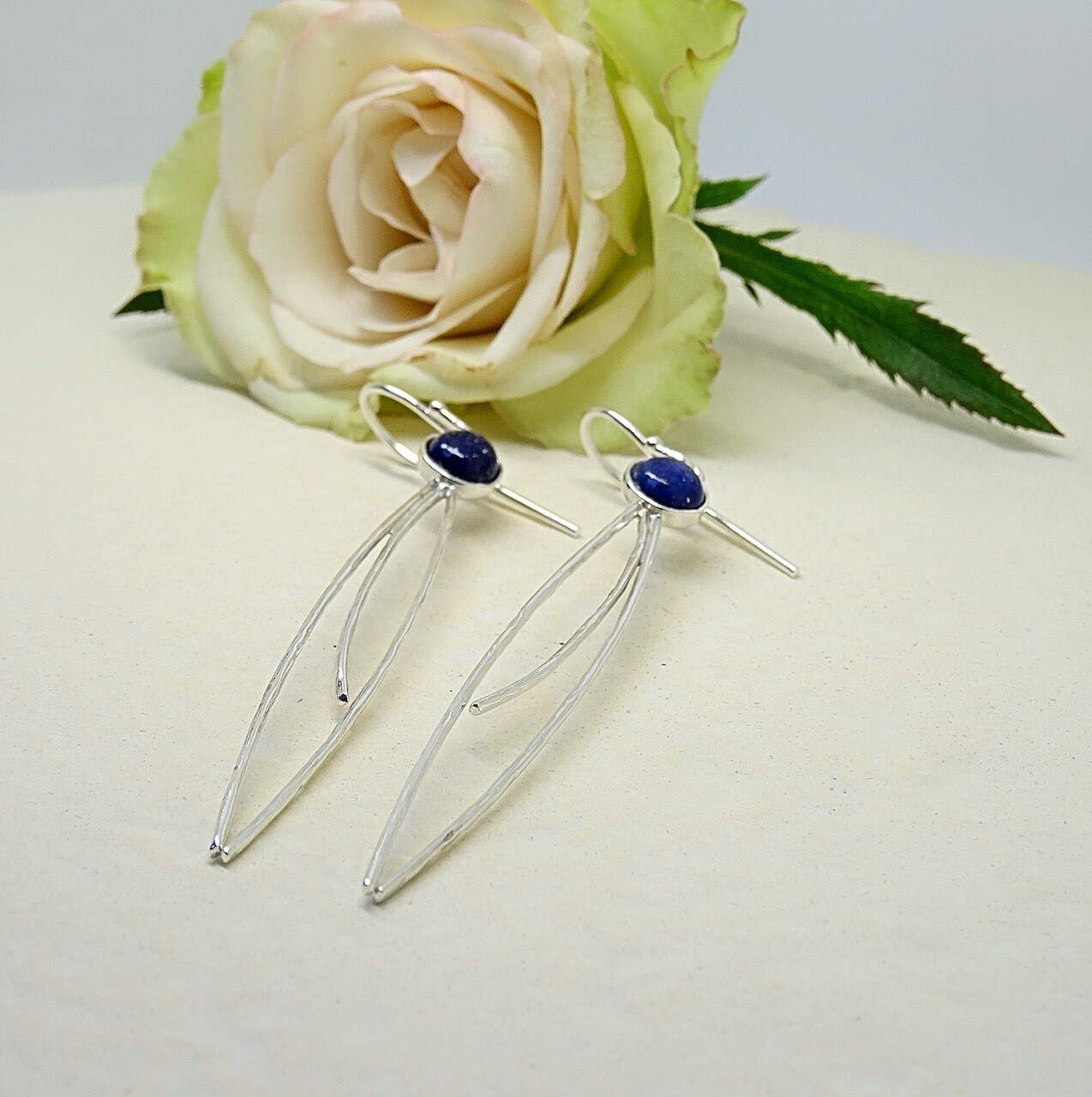 Silver earrings - Lapis Lazuli stones