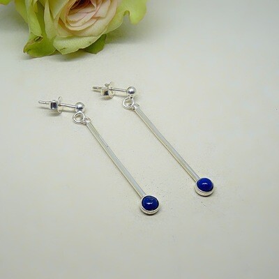 Silver earrings - Lapis Lazuli stones