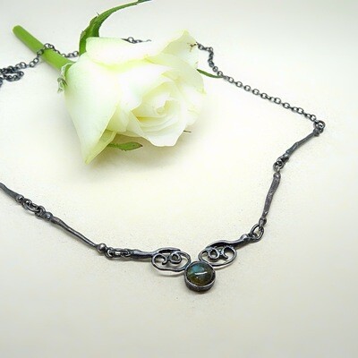 Fairytale silver necklace - Labradorite stone Fairytale silver necklace - Labradorite stone