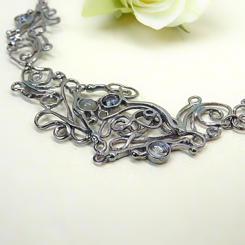 Fairytale silver necklace - Labradorite stone Fairytale silver necklace - Labradorite stone