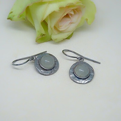 Silver earrings - Aquamarine gemstones