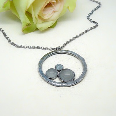 Silver pendant - Aquamarine