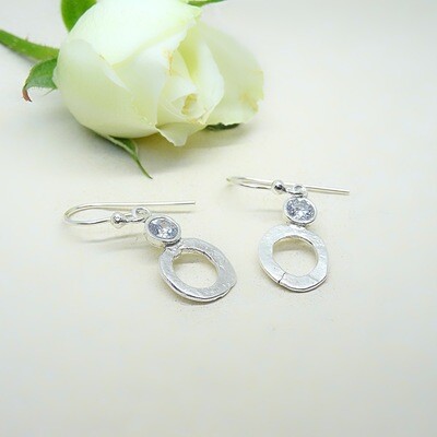 Silver earrings - Swarovski stones