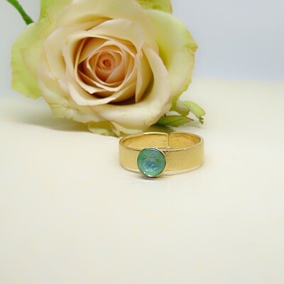 Silver gold-plated ring - Pacific Opale Swarovski Silver gold-plated ring - Pacific Opale Swarovski