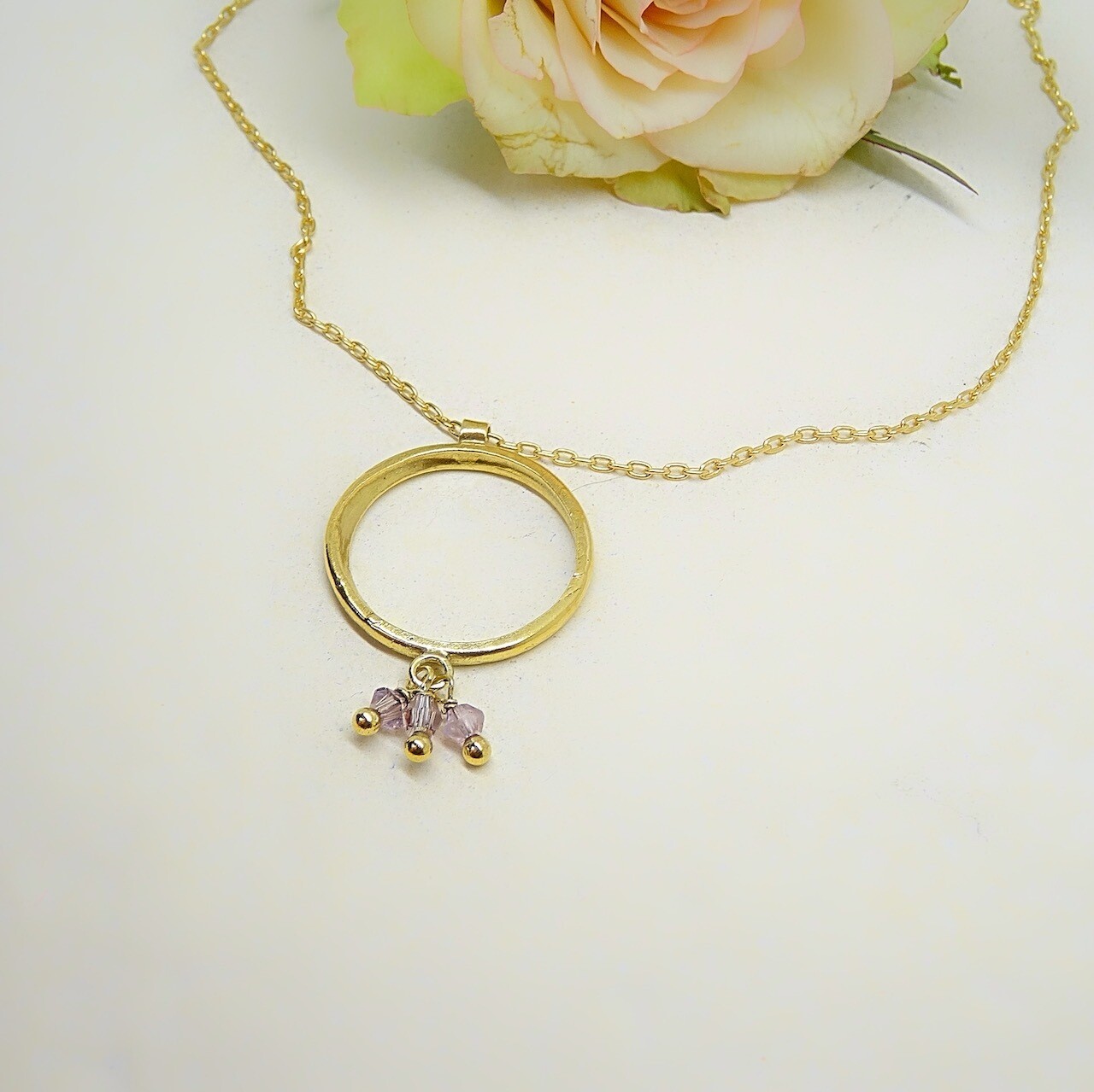 Gold plated silver pendant
