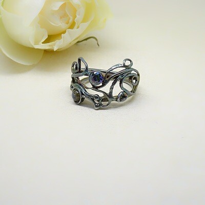 Silver ring - Labradorite cubic zirconia Silver ring - Labradorite cubic zirconia