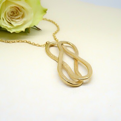 Gold plated silver pendant - Elliptical