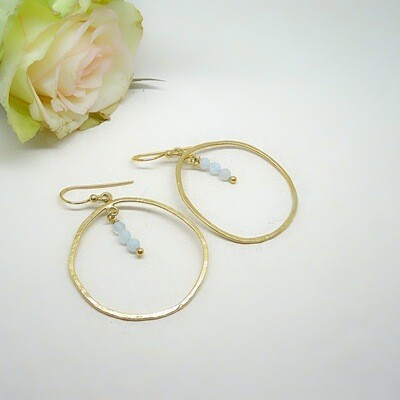 Silver earrings - Aquamarine