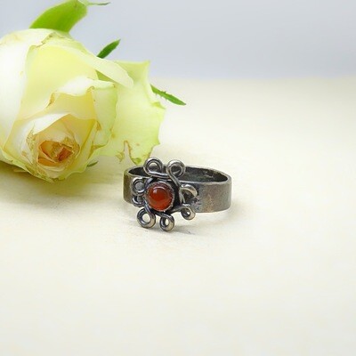 Silver ring - Carnelian
