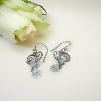 Silver earrings - Aquamarine Silver earrings - Aquamarine