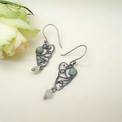 Silver earrings - Aquamarine Silver earrings - Aquamarine