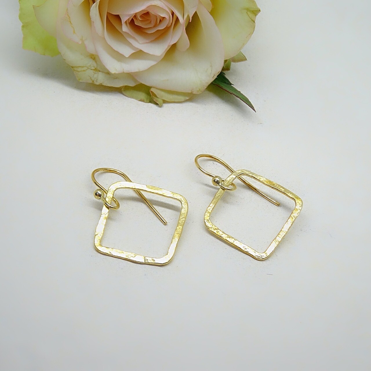 Silver earrings - Square