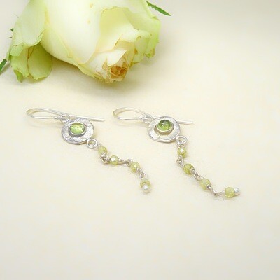 Silver earrings - Peridot