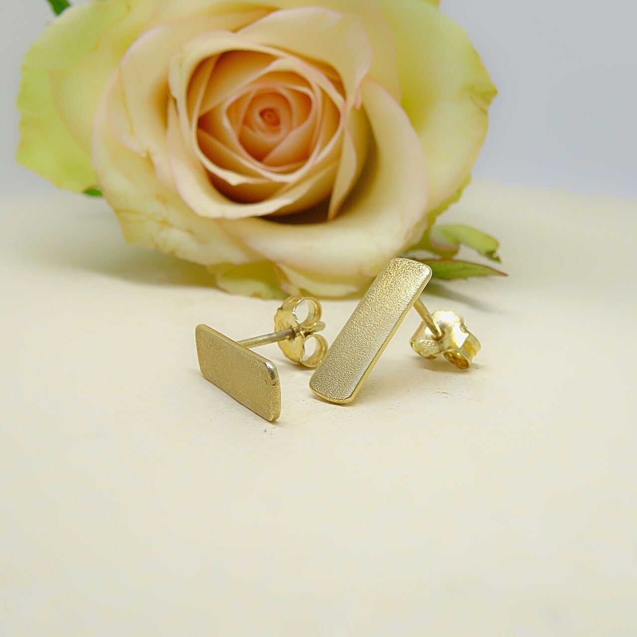 Silver earrings - Ice matte finish
