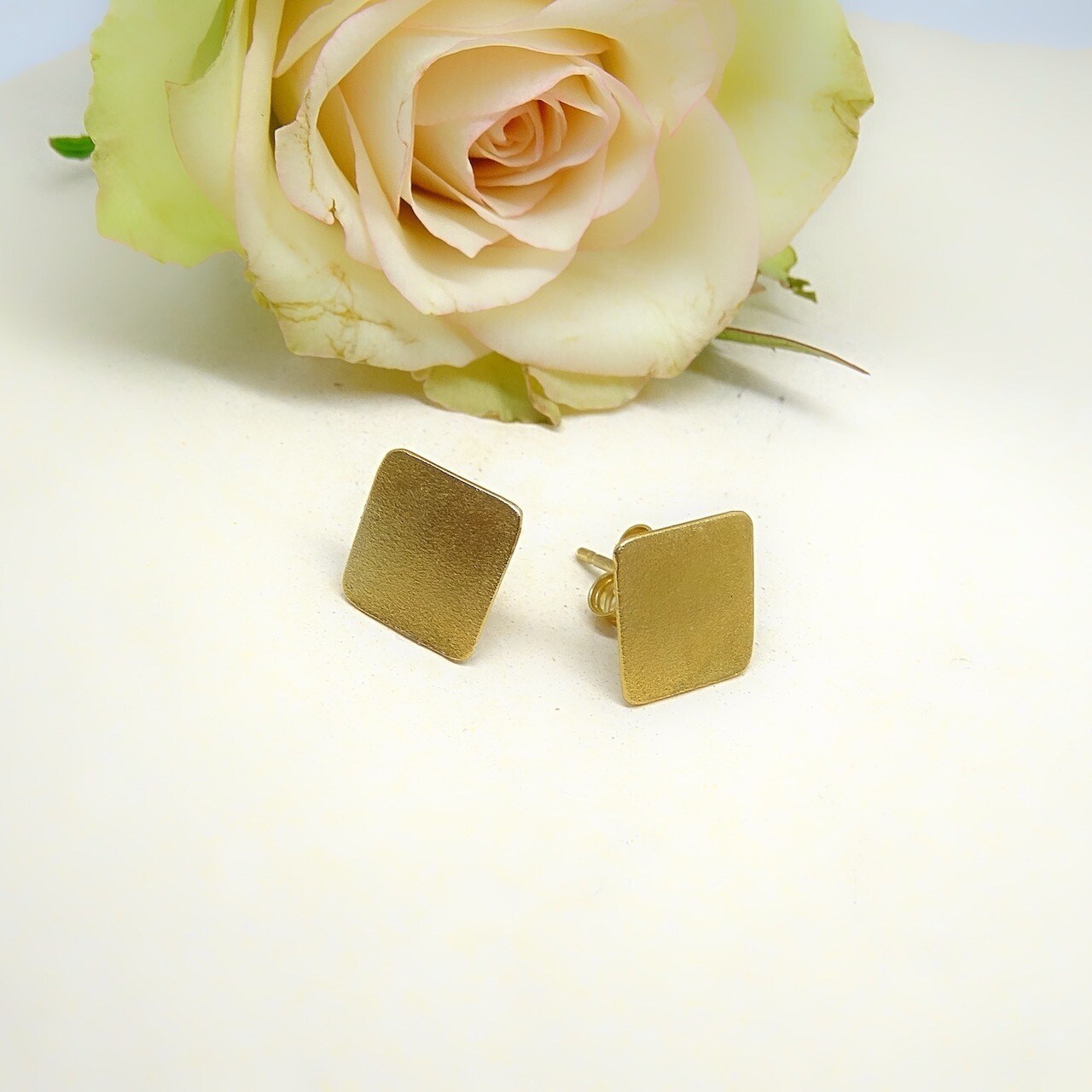 Silver earrings - Ice matte finish