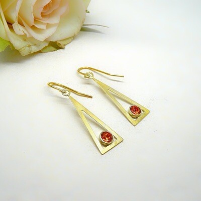 Gold-plated earrings - Tanzanite Swarovski Gold-plated earrings - Tanzanite Swarovski
