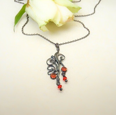 Silver necklace - Carnelian Silver necklace - Carnelian