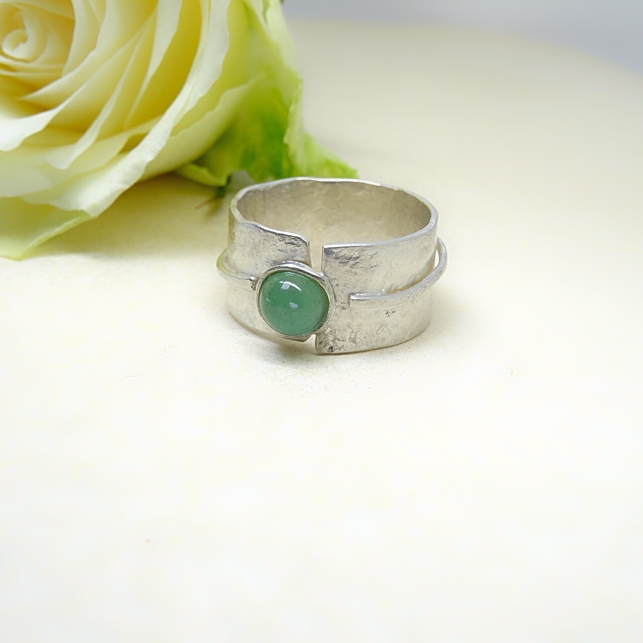 Silver ring - Aventurine