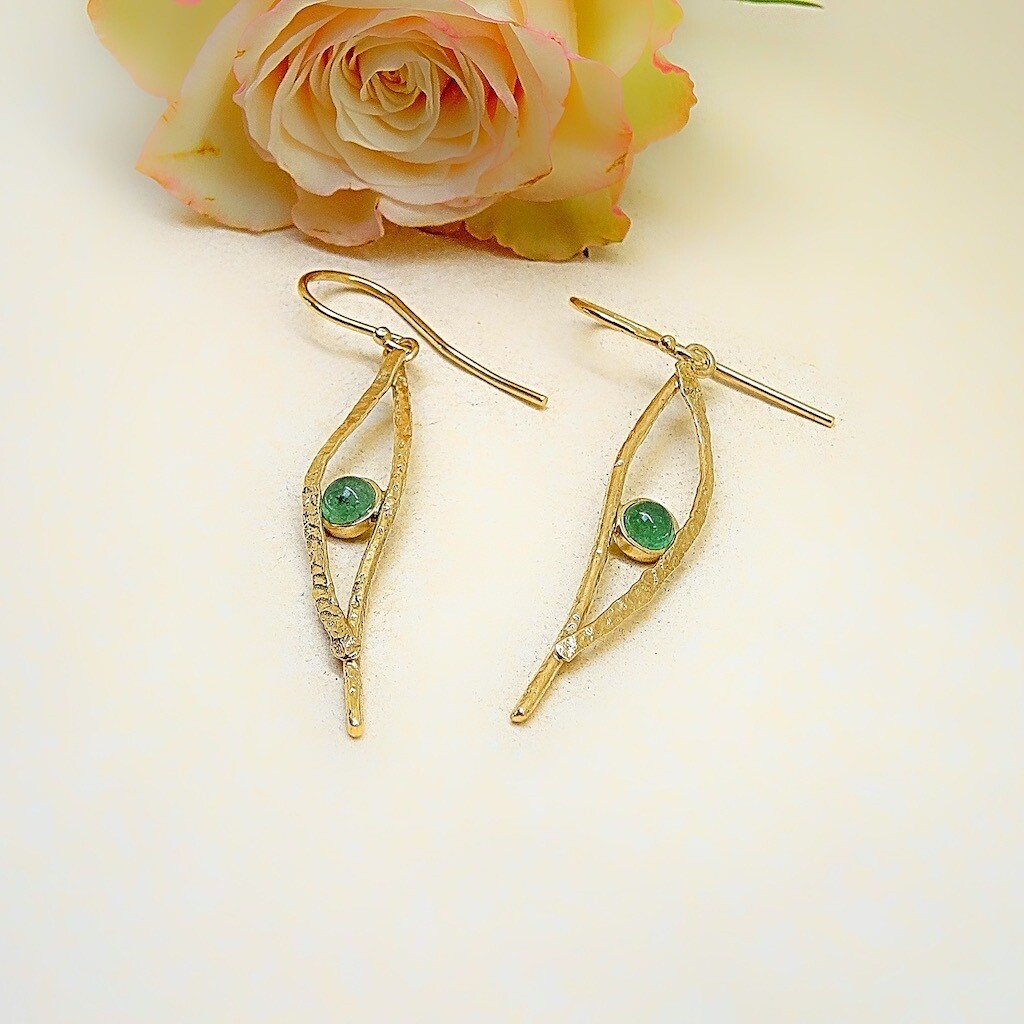 Silver earrings - Aventurine