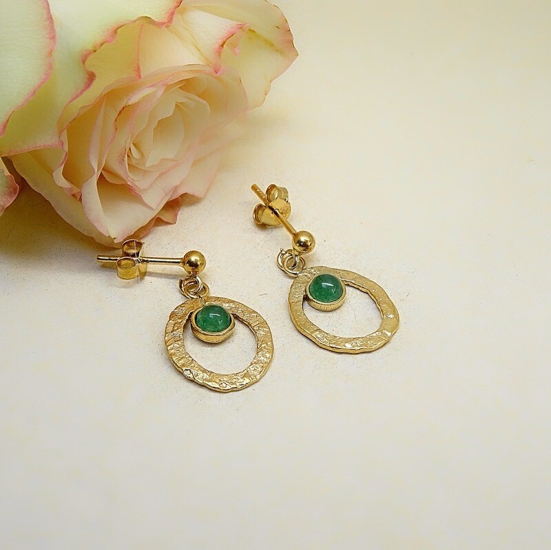 Silver earrings - Aventurine