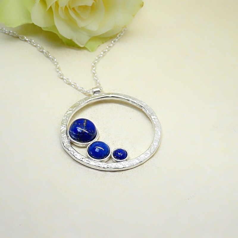 Silver pendant - Lapis Lazuli stones