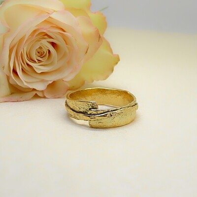 Silver gold plated ring