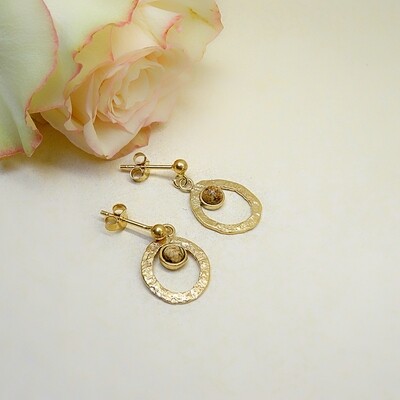 Goldplated earrings - Jasper