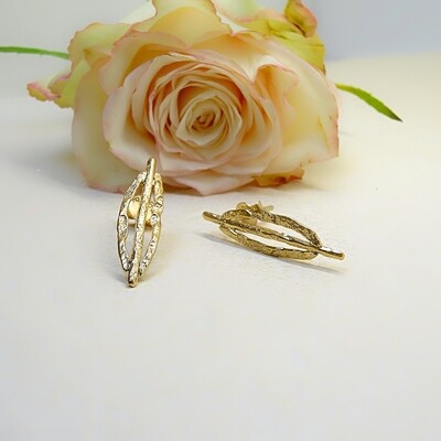 Gold plated silver ear studs