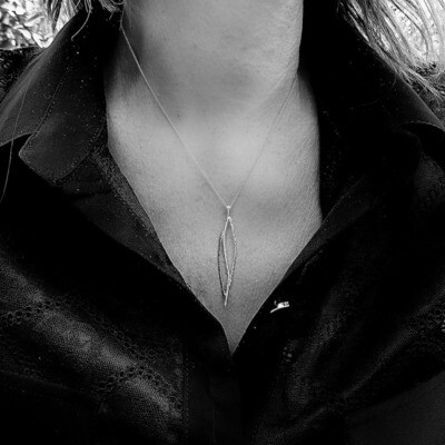 Silver Pendant - Leaf shape